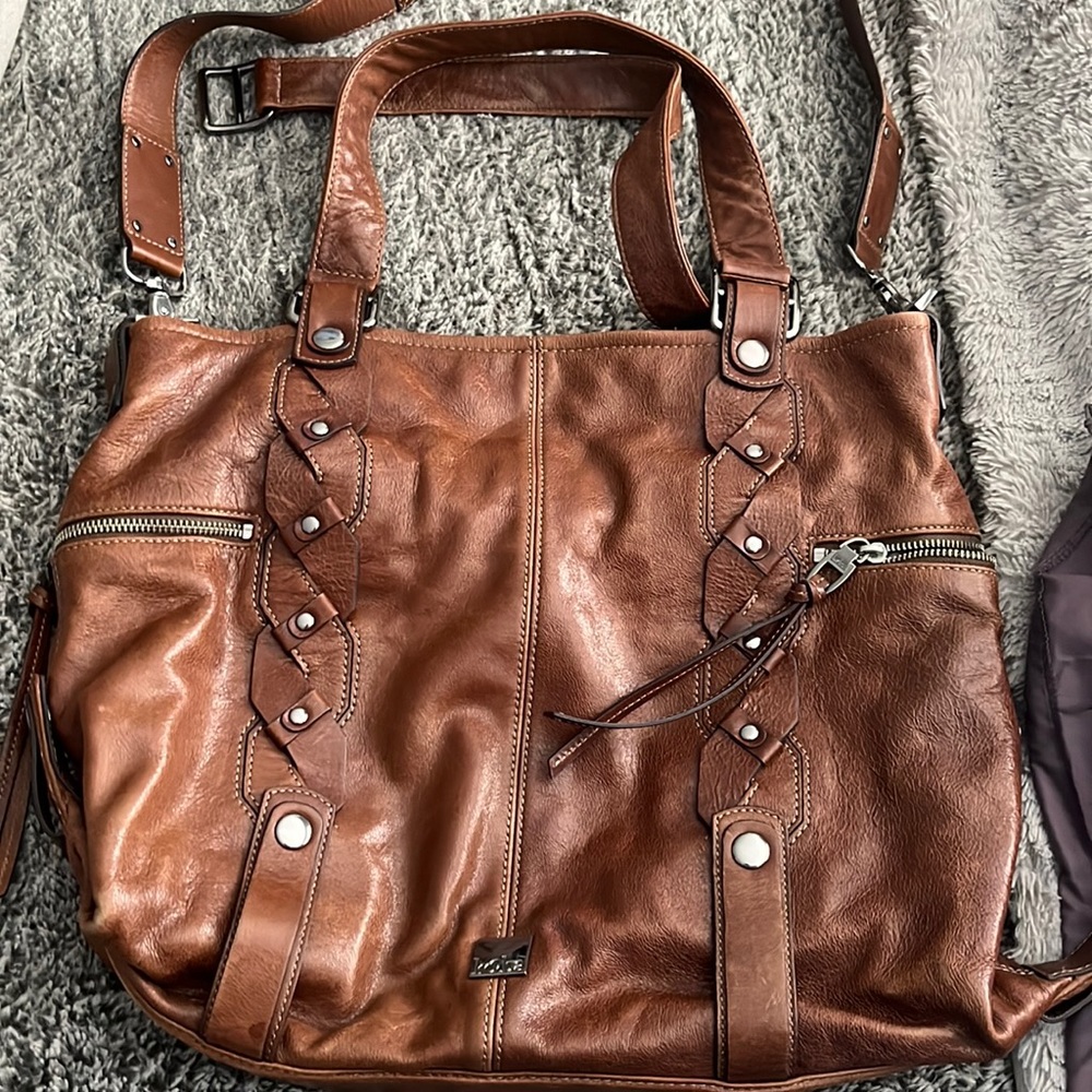 Kooba brown braided purse